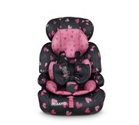 Cosatto Zoomi Toddler Car Seat & Booster Seat | 9 Months-12 Years | 5 Point Anti-Escape Harness, Adjustable Headrest, Removable Washable Covers - Forward Facing for Group 123 (Charcoal Lighthearted)
