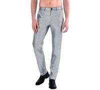 COSAVOROCK Mens Disco Pants Fashion Metallic Sequin 70s Trousers Silver 32W