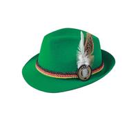 COSAVOROCK Men's Oktoberfest Hats German Bavarian Alpine Hat, Green, L
