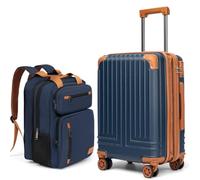 Cosbarn Carry On Luggage 22x14x9 Airline Approved, PorscheBlue, Fashion