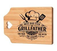 COSBERY Dad Birthday Gifts, Father Birthday Gifts from Daughter Son, 100% Bamboo Chopping Board Gift for Daddy, Size: 31 x 22 x 1.2 cm, Home Kitchen Dad Gift for Birthday Father's Day Christmas