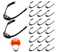 Cosblank 20 Pcs Universal Hard Hat Chin Strap with Chin Cup Elastic Helmet Strap Multi Point Adjustment Hard Hat Accessories Replacement for Construction Worker Guard Protection