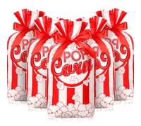 Cosblank 50 Pcs Popcorn Bags Bulk Party Carnival Bags Circus Plastic Goodie Bags Movie Popcorn Bags for Carnival Movie Night Theater Party Supplies