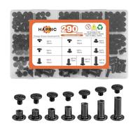 Cosblisvia 145 Set rivets. Use belt hole puncher for leather & leather belt hole punch. For crafters DIYers novices in belt repair bag making bookbinding 0.16-0.59 Inch