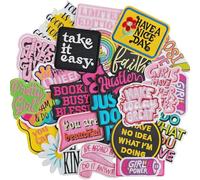 Cosblisvia 24Pcs Iron On Patches for Clothing, Phrase Knit Patch Repair Kit for Girls, Students to Decorate Jackets, Jeans or Hats DIY Accessories (Mixed Sizes)