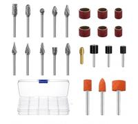 Cosblisvia 81 Pcs Rotary Tool Burr Kit Compatible with Dremel 3000/4250
