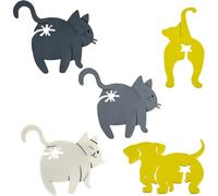 Cosblisvia Kitchen Storage & Organisation Food Clips, 5 Pcs Cat Butt Kitchen Accessories for Cat Lovers, Owners, Cooks for Pantry Sealing, Decor, Novelty Gifting (Multicolor)