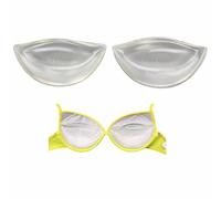 Cosbrutic Chicken Fillet Bra Inserts 1 Pair Bra Inserts Push Up Enhanced Bra Pad Shape Pad Swimsuit Underwear Enhancement Pad for Bras/Swimsuits/Suspenders/Dresses (Clear)
