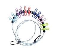 Cosbrutic Travel Washing Line Clothesline with 12 Clothespins, Stretchable, Reusable Indoor Drying Line and Outdoor Travel Accessories Camping Accessories