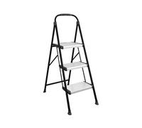 Cosco 3 Tread Folding Step Stool - Lightweight Portable Ladder With Wide Steps, Easy-Release Lock, 150Kg Load Capacity