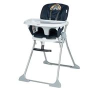 Cosco Simple Fold Adjustable High Chair, Folds Flat and Stands on its own, Making it Easy to Store or take on The go, Rainbow