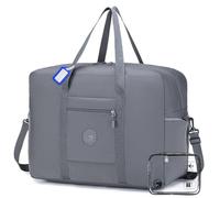 COSCOOA 2Pack Carry On Luggage 22x14x9 Airline Approved,Lightweight Duffle Bag for Travel, Waterproof Weekender Overnight Bags for Traveling Airplane for Women and Men 40L, Grey