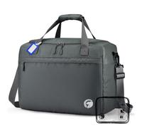 COSCOOA 40x30x20 cm Travel Bag, Lightweight Personal Item Bag for Airlines,16x12x8 inch Carry on Luggage,25L Foldable Travel Duffel Bag for Women Men,Waterproof Weekender Overnight Hospital Bags, Grey