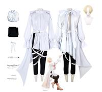 CosDogs Anime Alien Stage Luka Cosplay Costume with Wig for Women Men Dress Up White Blouse Black Trousers Full Accessories Halloween Carnival Party Comic Exhibition Outfits