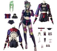 CosDogs Anime Genshin Impact Kuki Shinobu Cosplay Costume with Wig Mask Shorts Accessories Men Women Adults Kids Outfit Halloween Carnival Dress Role Play Suit