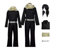 CosDogs Anime My Hero Academia Aizawa Shouta Cosplay Costume with Wig for Women Men Dress Up Black Jumpsuit Full Set Suit Accessories Halloween Carnival Party Role Play Outfits