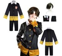 CosDogs Anime SPY×FAMILY Damian Desmond Cosplay Costume with Wig Top Pants Accessories Women Men Kids Outfit Halloween Carnival Dress Kimono Suit