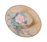 COSDREAMER Girls Women Victorian Tea Party Sun Hat Lolita Flower Straw Hats Beach Hats