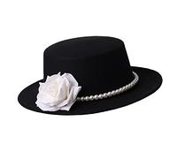 COSDREAMER Men Spanish Hat Matador Hat Mexican Sombrero Hat (black white)