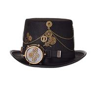 COSDREAMER Unisex Steampunk Top Hats Halloween Costume Hat with Goggles (60cm Black 7)