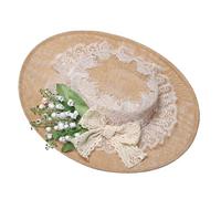 COSDREAMER Victorian Hat Womens Tea Party Hats Vintage Flowers Flat Hat