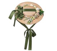COSDREAMER Women Victorian Tea Party Sun Hat Flower Straw Hats Beach Hats