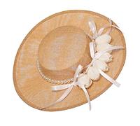 COSDREAMER Women Victorian Tea Party Sun Hat Flower Straw Hats Beach Hats