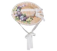 COSDREAMER Women Victorian Tea Party Sun Hat Flower Straw Hats Beach Hats