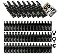 Coselena 55-Piece Multi Tool Blades Set - Heavy-Duty Oscillating Saw Blades for Wood, Plastic, and Soft Metal - Universal Fit for Precision Cutting with Most Oscillating Hand Tools