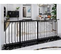 COSEND Extra Wide Baby Gate Tension Indoor Safety Gates Black Metal Large Pressure Mounted Pet Gate Walk Through Long Safety Dog Gate for The House Doorways Stairs (66.93"-71.65"/170-182CM, Black)