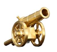cosescos Brass Cannon Model Toy - Feng Shui Decorative Artillery for Home Office, for Military Enthusiasts & Collectors (Antique Finish) (350g)