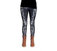 cosey - Printed Colorful Halloween Leggings (one Size) - Bones Design