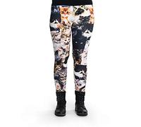 cosey Women's Bunte bedruckte Tiermuster Leggings, Cats, One Size