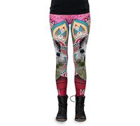 cosey Women's Bunte bedruckte Tiermuster Leggings, Daily Lama, One Size