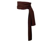 COSFLY Men Pirate Medieval Renaissance Large Sash Halloween Costume Waist Sash Belt Accessory, Brown, One size