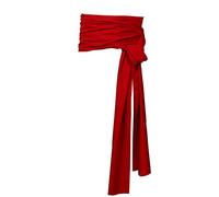 COSFLY Men Pirate Medieval Renaissance Large Sash Halloween Costume Waist Sash Belt Accessory, Red, One size
