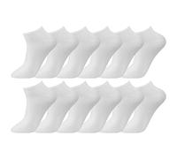 COSHAL® 12 Trainer Socks for Boys Girls school socks children Low Cut Sports Running Socks Boys Girls School Multipack Casual Socks Size 12-3 White