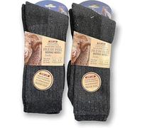 COSHAL® 2 Mens Wool Socks Australian Lamb Wool Blend Socks Mens Warm Thermal Outdoor Socks, soft warm comfortable mens socks Size 6-11Charcoal
