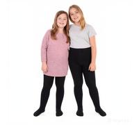 COSHAL® 2 Tights Girls Uniform Kids CottonTights Plain School Warm Thick Tight Children Winter School Warm Cotton Rich Tight Plain Super Soft Tights Everyday use 15-16 Yrs Black