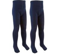 COSHAL® 2 Tights Girls Uniform Kids CottonTights Plain School Warm Thick Tight Children Winter School Warm Cotton Rich Tight Plain Super Soft Tights Everyday use Navy, 5-6 Yrs