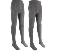 COSHAL® 2 Tights Girls Uniform Kids CottonTights Plain School Warm Thick Tight Children Winter School Warm Cotton Rich Tight Plain Super Soft Tights Everyday use Grey, 15-16 Yrs