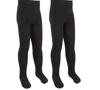 COSHAL® 2 Tights Girls Uniform Kids CottonTights Plain School Warm Thick Tight Children Winter School Warm Cotton Rich Tight Plain Super Soft Tights Everyday use Black, 9-10 Yrs