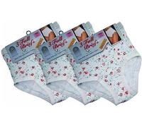 COSHAL® 3 Mama Womens Brief Cotton Rich Briefs Knickers Ladies Maxi Brief, Women Maxi Briefs Full Mama Panties Underwear Knickers Full Panties Hip Size 44-46" XOS Floral