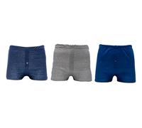 COSHAL® 3 Men's Boxers Shorts, Multipack, Assorted Colours, with Fly Button Mens Cotton Rich Boxers Shorts Underwear Men's Boxers Briefs Trunks 1 Button, M