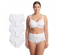 COSHAL® 3 Women Maxi Briefs with Lace High Waist Cotton Breathable Romance Knickers Underwear Comfort Ladies Multipack Lingerie Panties Multipack Womens Bikini Brief