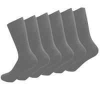 COSHAL® 6 Kids Children's School Socks Kids Boys Girls Back to School socks Cotton Rich Plain Ankle School Socks Pack of 6 Size 6-8 Grey