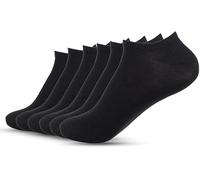 COSHAL® 6 Trainer Socks for Boys Girls school socks children Low Cut Sports Running Socks Boys Girls School Multipack Casual Socks Size 4-6 Black