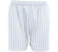 COSHAL Mens Football Shorts Sportswear Mens Athletic Shorts Mens Womens Running Gym Sports Fitness Shadow Stripe Shorts Mens Breathable PE Sports Short (UK, Alpha, S, Regular, Regular, 1, White)