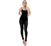 COSHAL® Womens Leggings with Pockets Women's Cotton Rich Full Length High Waisted Leggings for Gym Stretchy Workout Running Fitness Yoga Pants Leggings Size 26 Black
