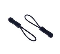 Coshar 10Pcs Zipper Tab Replacement Zipper Pull Cord Pulls Extender for Backpack, Handbags, Jackets, Clothes, Sewing Crafts Projects (Black)